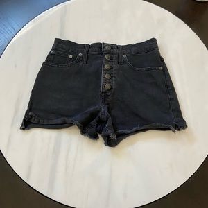 Madewell Black Denim Shorts Size 25